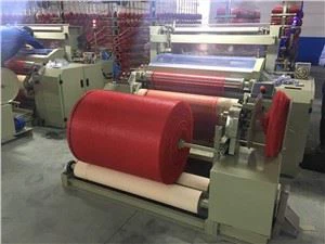 Litteä kudontalaite Leno-verkkopussiin kudottua polypropeenia